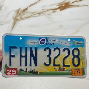Ohio License Plate with Scenic Design